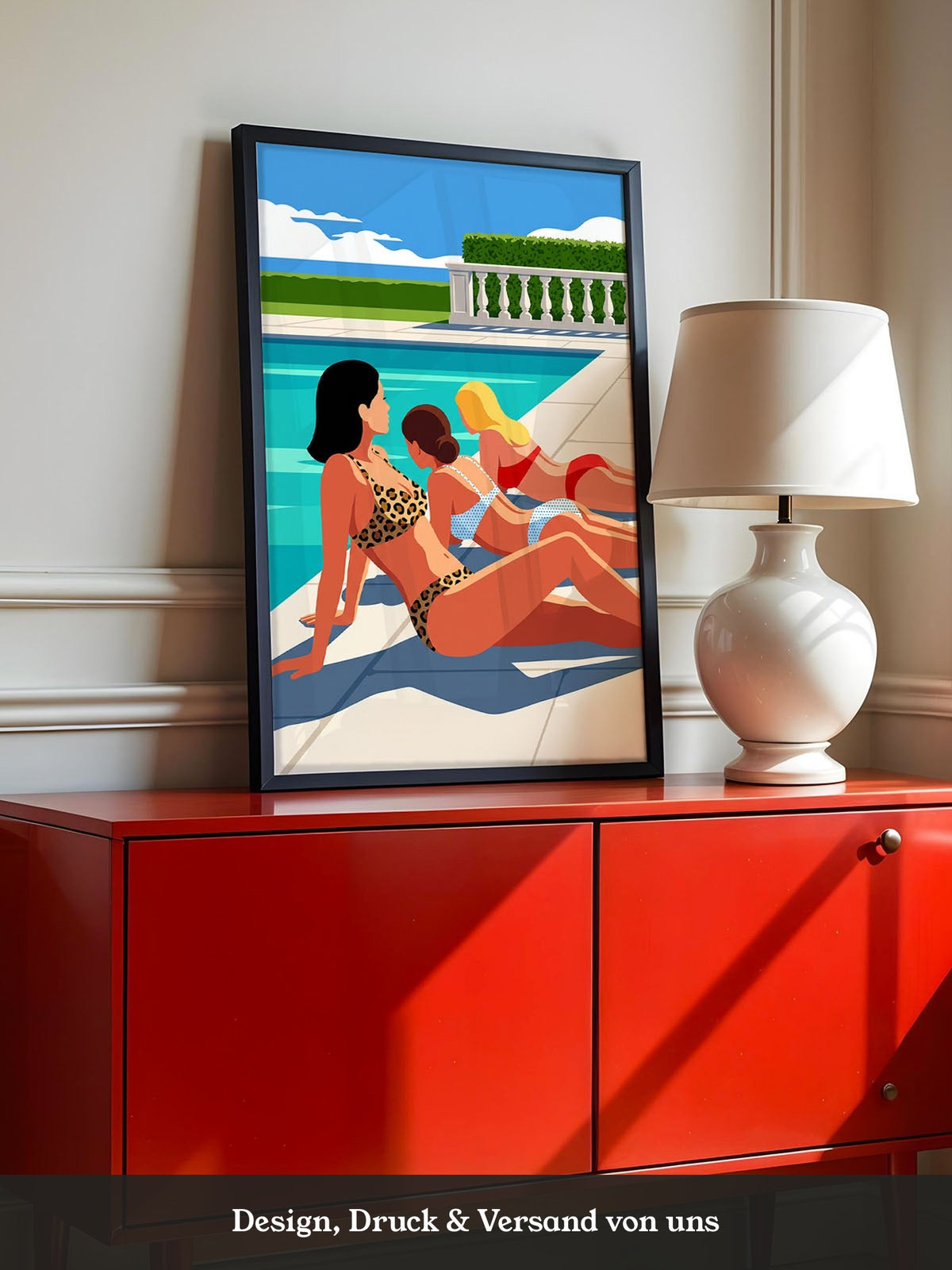 Poolside Retro Illustration