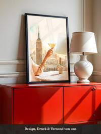 Cocktail Hand New York City Pastell