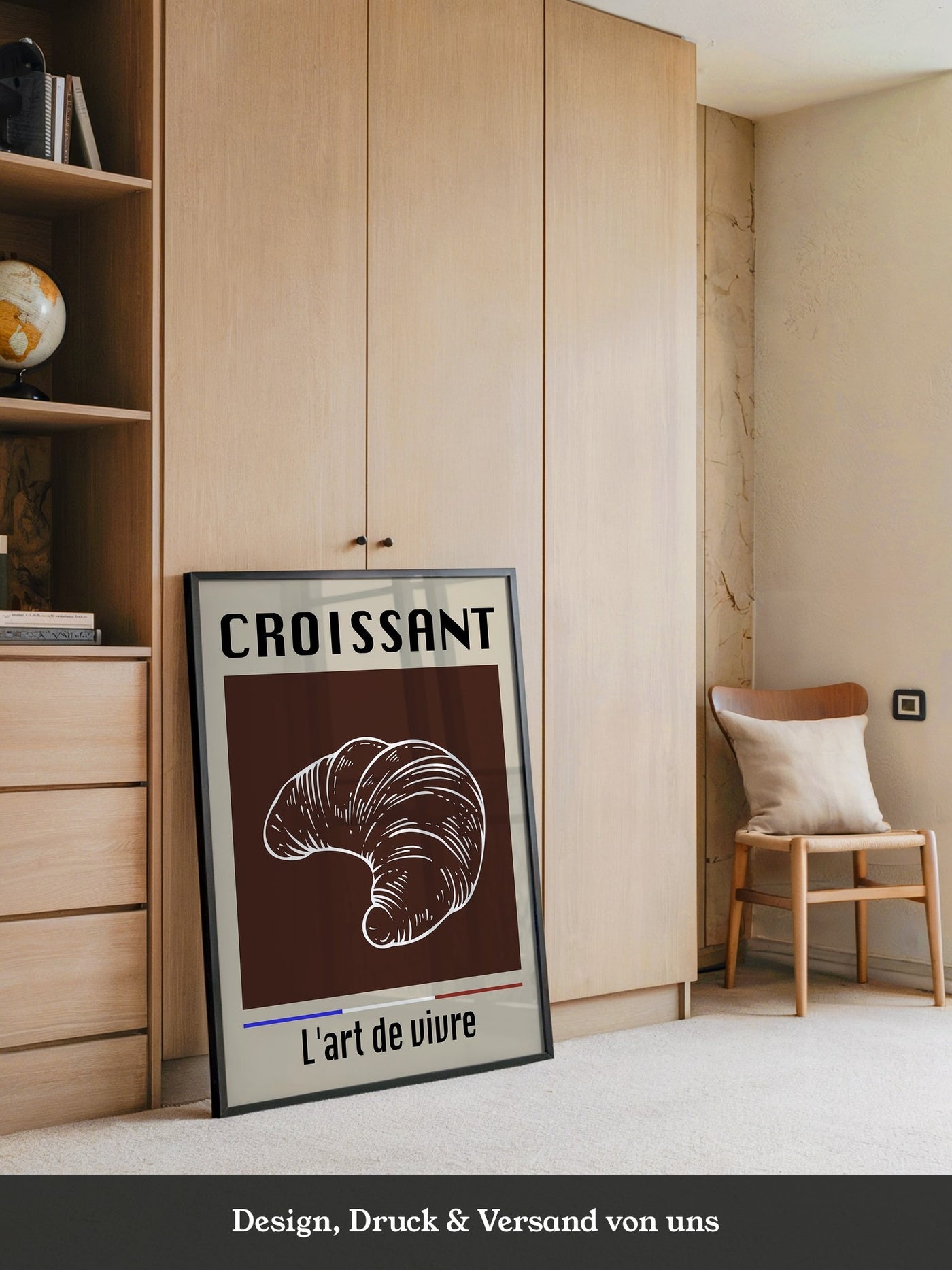 Croissant Illustration Retro Stil