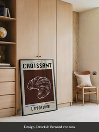 Croissant Illustration Retro Stil