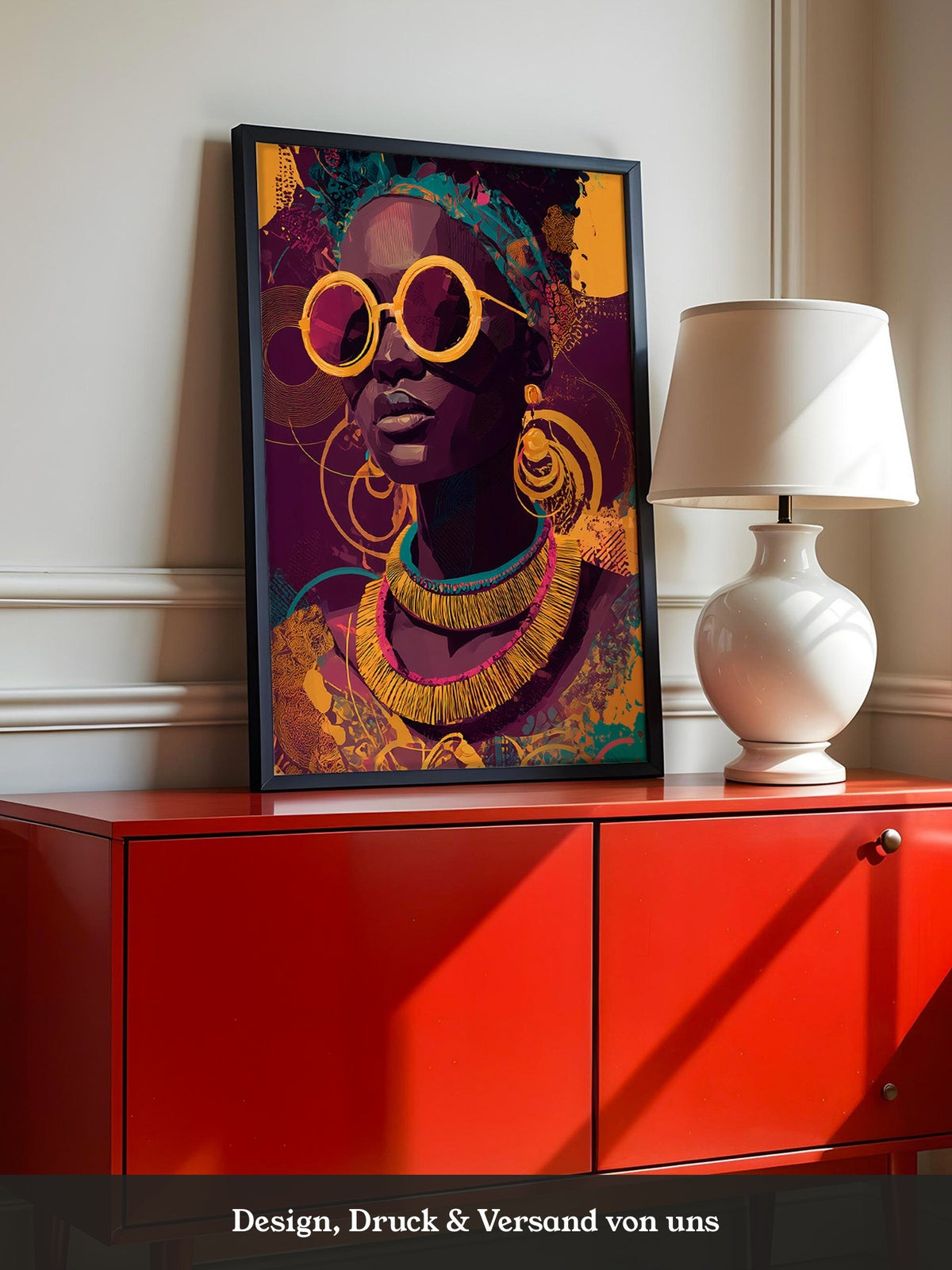 Frau mit Sonnenbrille Pop Art