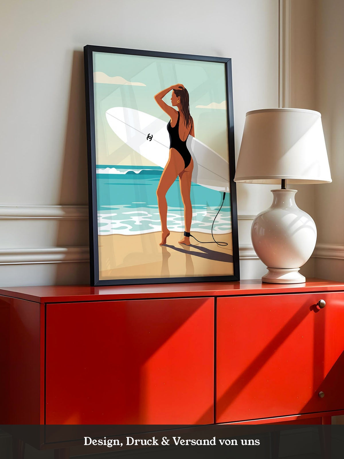 Surferin Strand Illustration