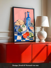 Mediterraner Tisch Sommerfarben
