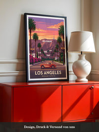Hollywood Palmen Retro Sonnenuntergang