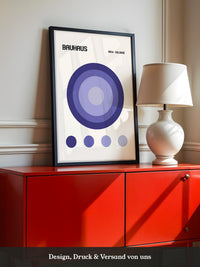 Blaue Kreise Retro Design