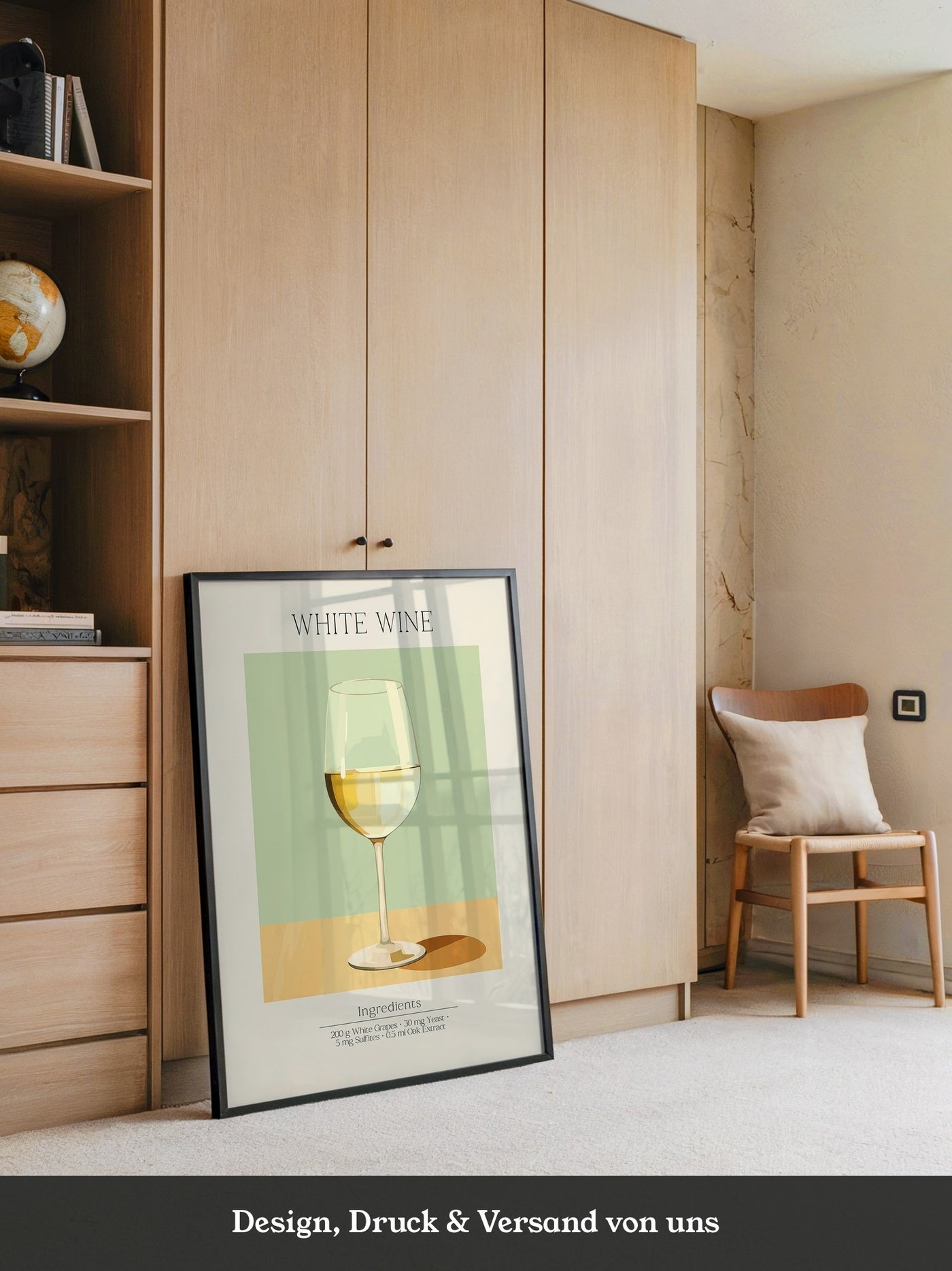 Weinglas Pastellstil