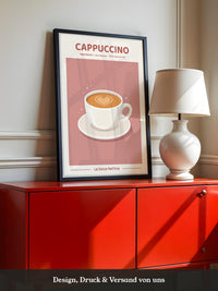 Herz Cappuccino rosa Hintergrund
