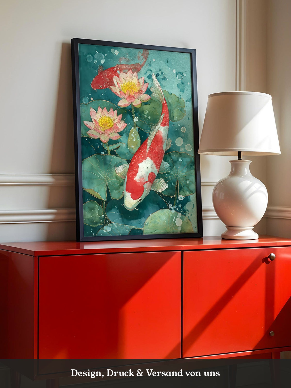 Koi Fische Aquarell Kunst