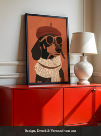 Dackel Sonnenbrille Retrolook