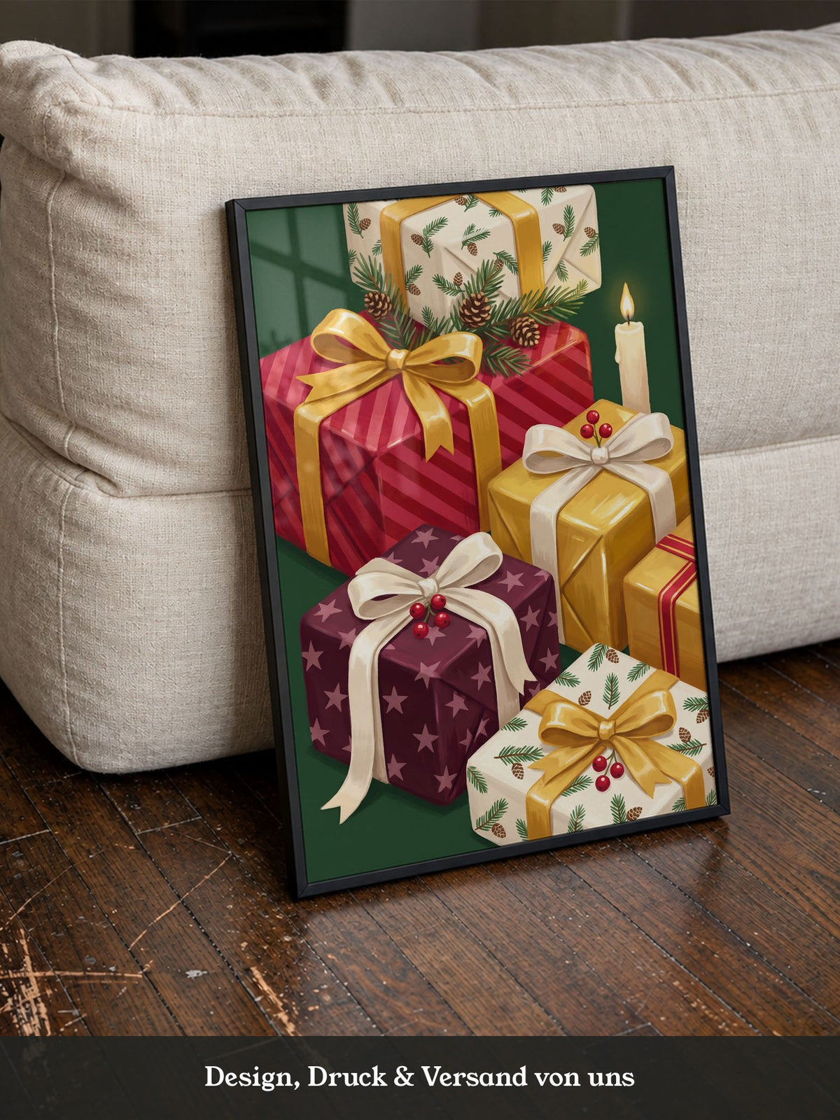 Weihnachtsgeschenke Gold Rot