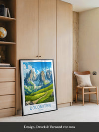 Dolomitengipfel Frühlingswiese Kunst