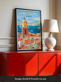 Saint-Tropez Hafen Retro Stil