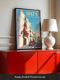Ibiza Straßenansicht Retro-Stil
