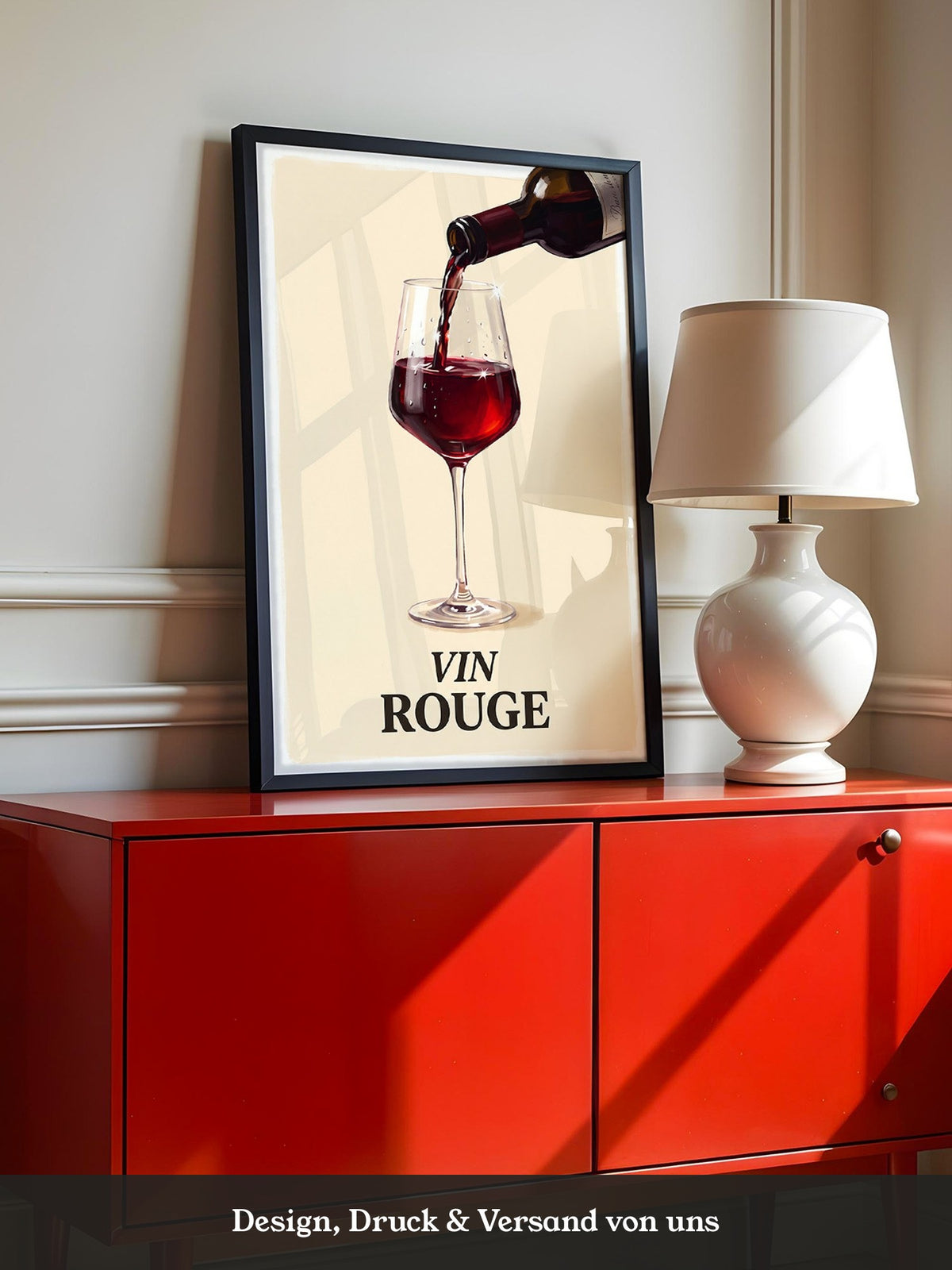 Weinglas Rotwein Illustration
