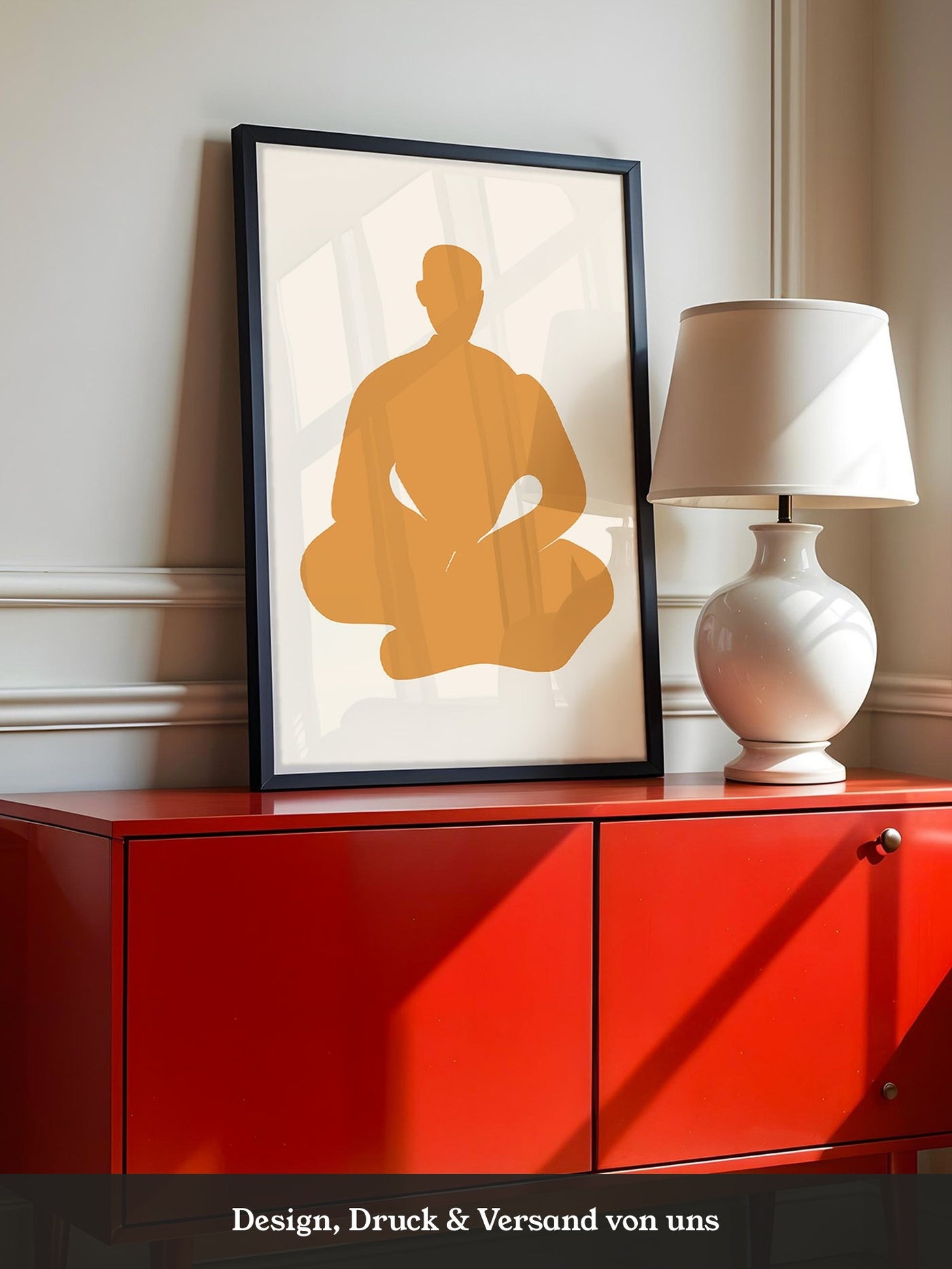 Meditierende Silhouette minimalistisch