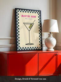 Martiniglas Oliven Retro Design