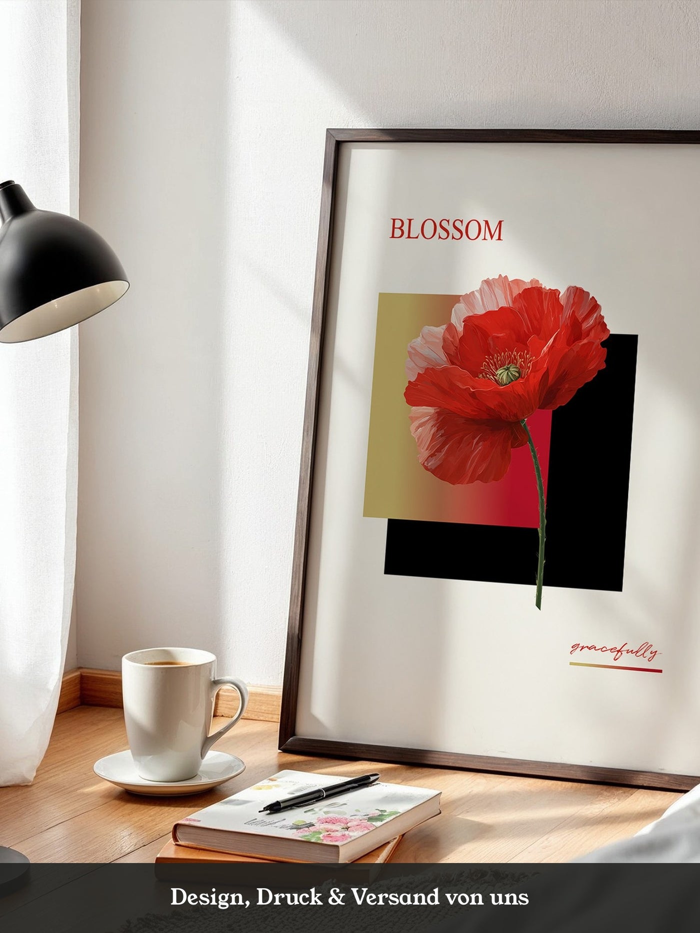 Roter Mohn Blüte Grafik