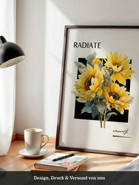 Sonnenblumen Collage Gelb-Schwarz