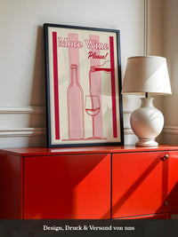 Weinflasche Glasskizze Rot