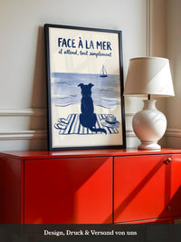 Hund Meer Strand Illustration