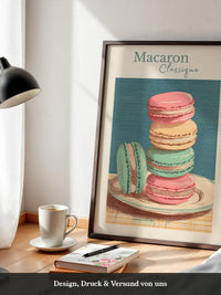 Bunte Macarons im Vintage-Stil