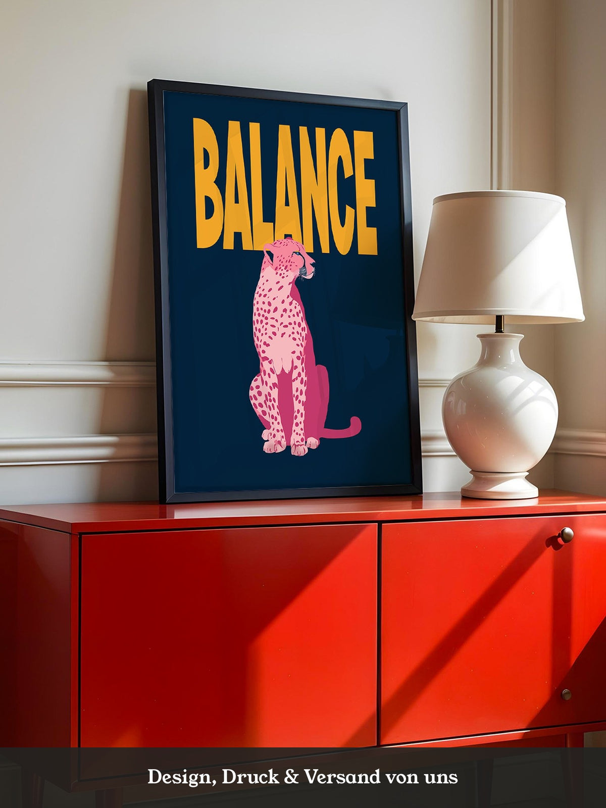 Rosa Gepard Balance Grafik