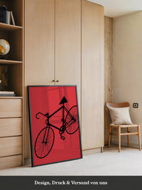 Fahrrad Grafik rot-schwarz
