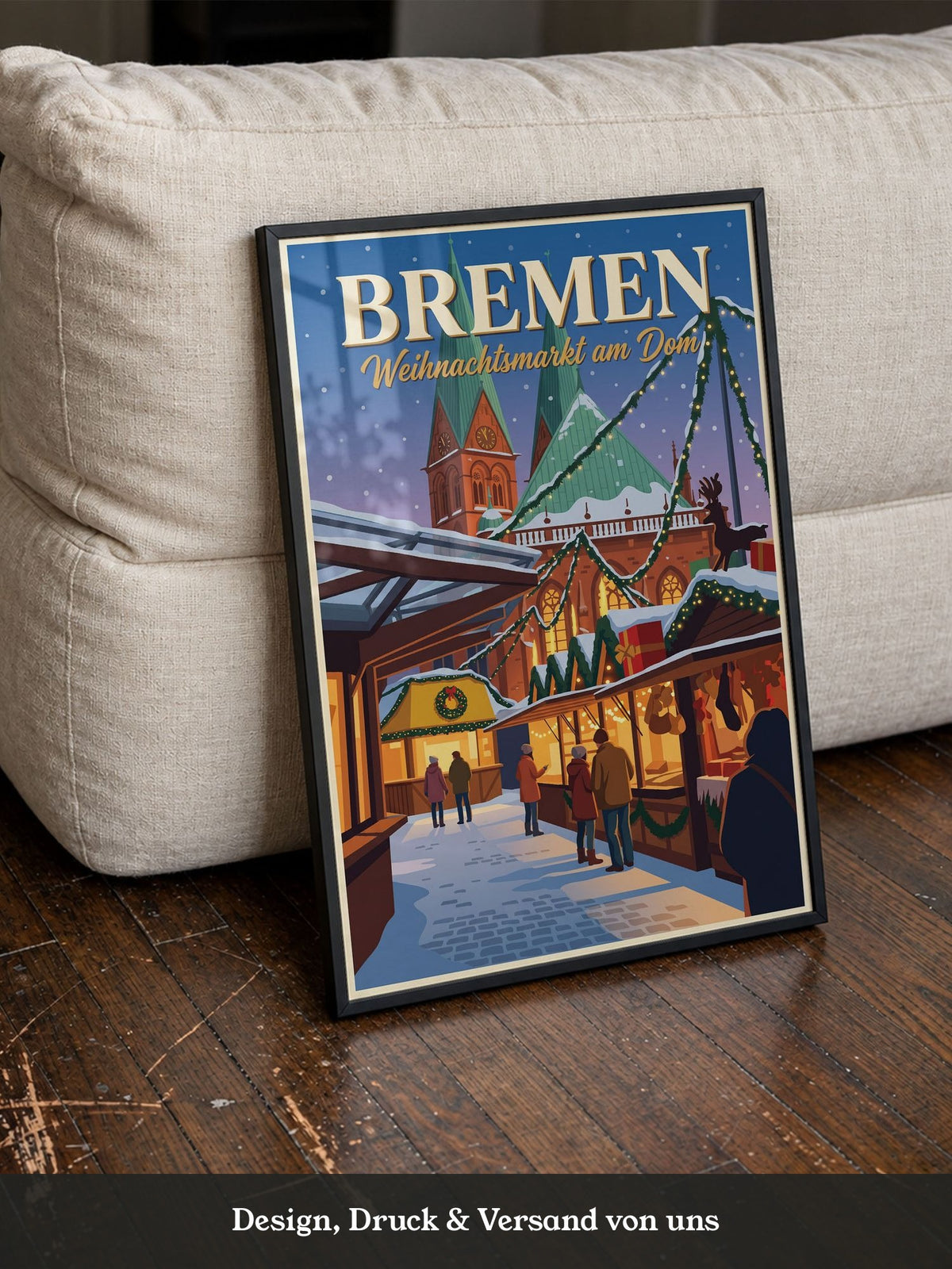 Weihnachtsmarkt Bremen Illustration