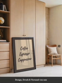 Kaffeegenuss Schriftart Braun