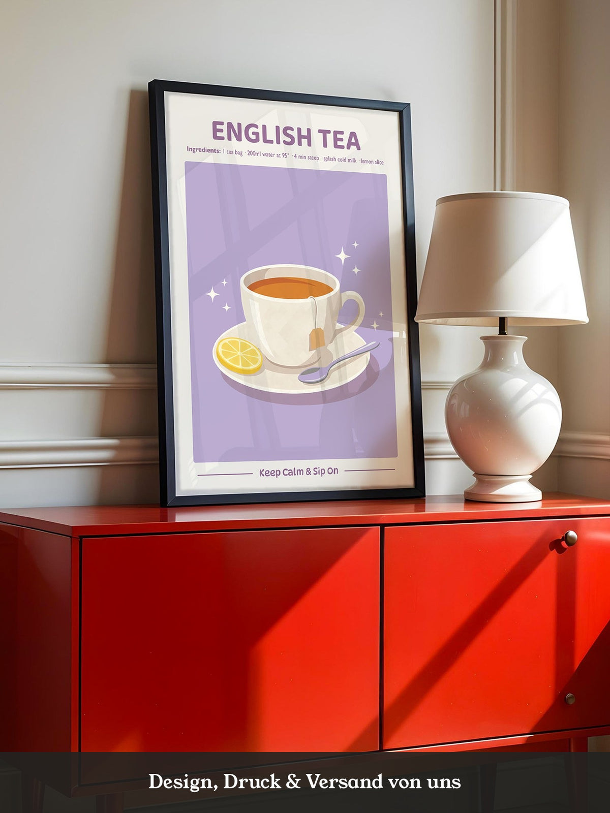 Englischer Tee lila Glanz