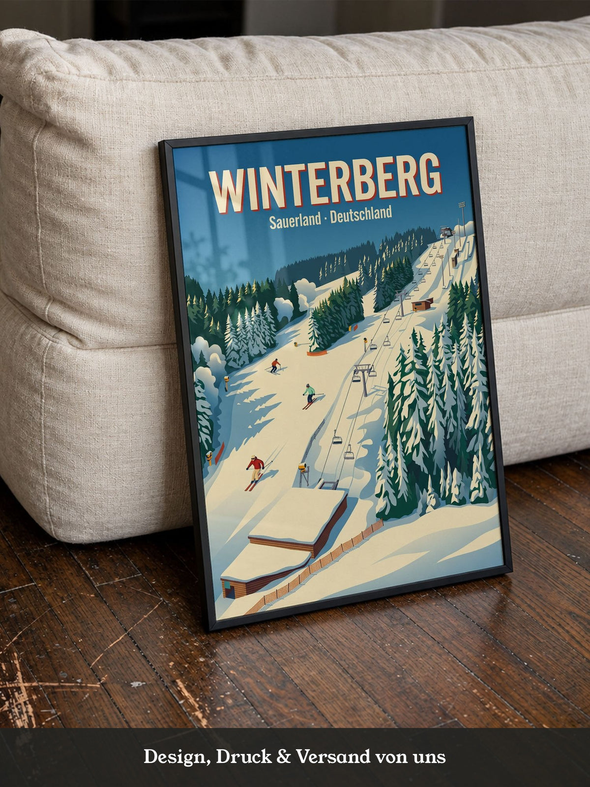 Winterberg Skifahrer Poster