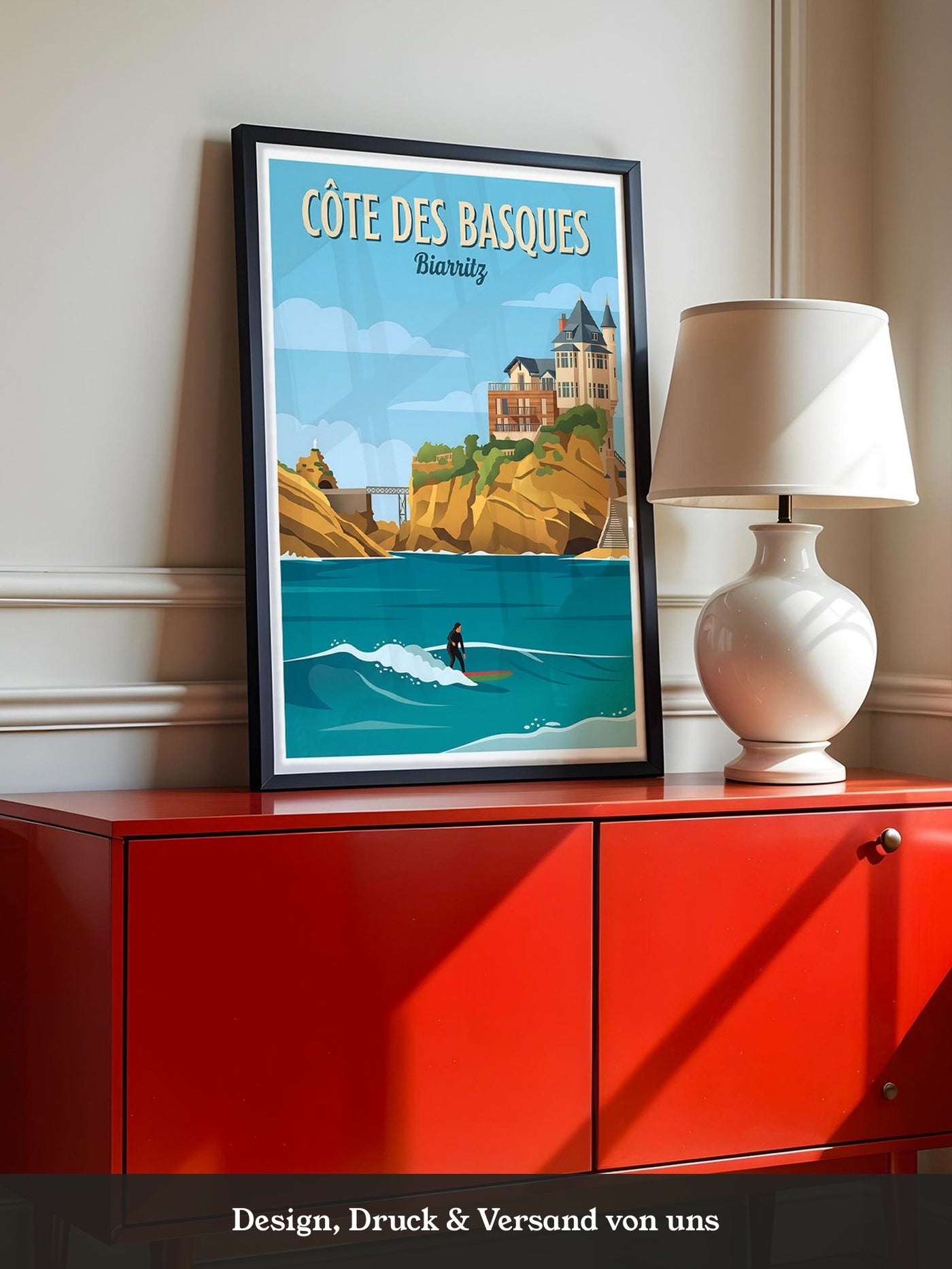 Biarritz Küste Surfer Retro-Stil