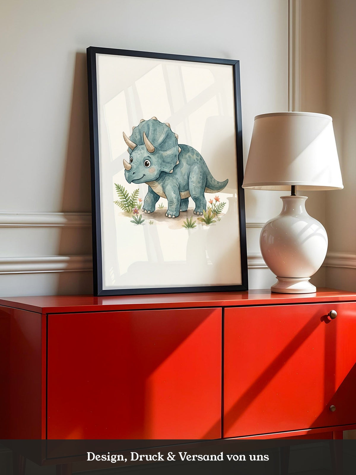 Triceratops Blau Kinderstil