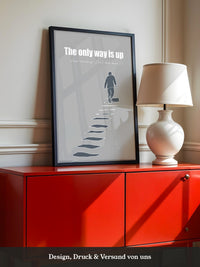 Mensch Treppe Silhouette Grau