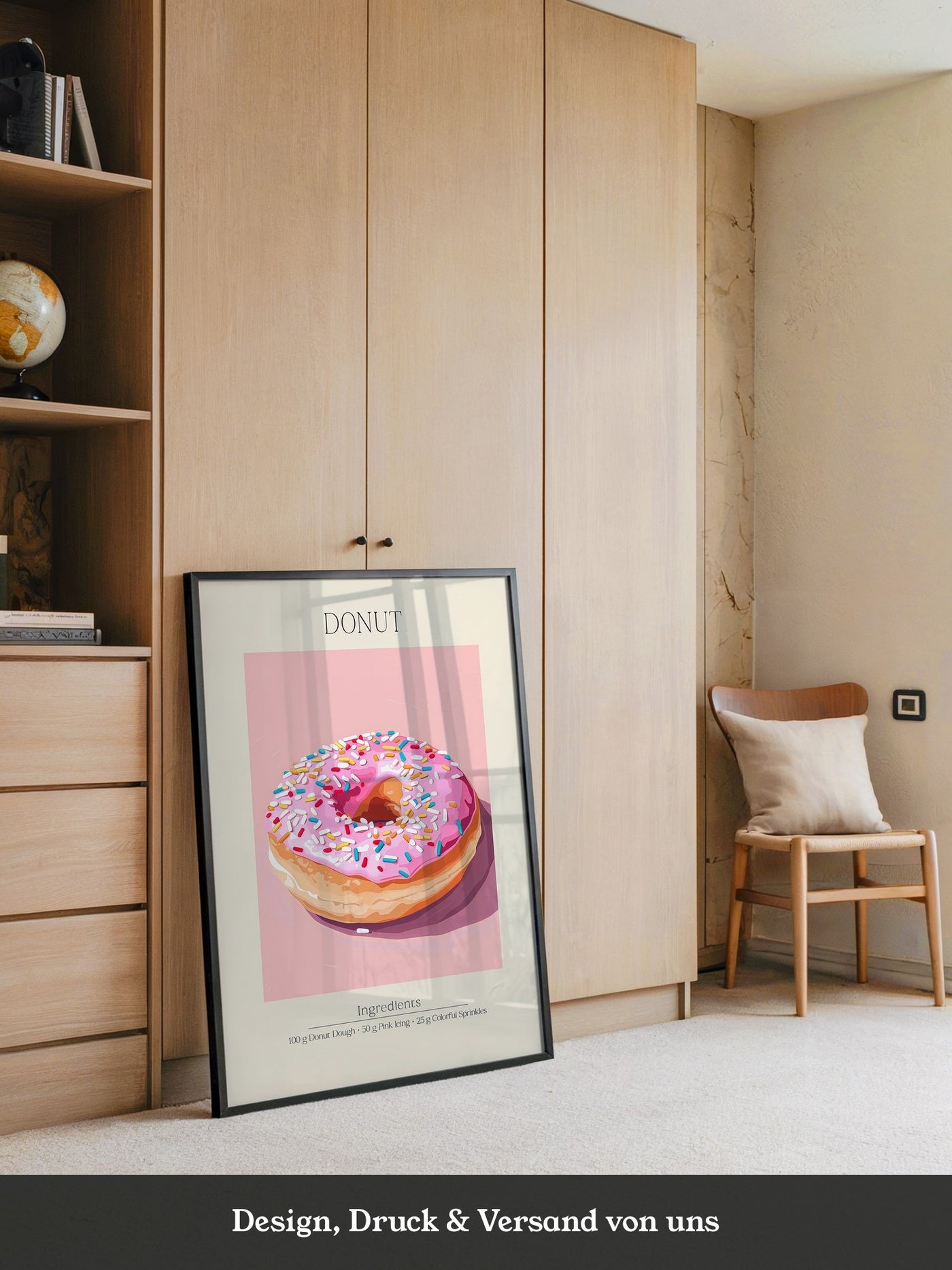 Donut Rosa Glasur Bunt