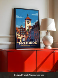 Freiburg Uhrturm Altstadt