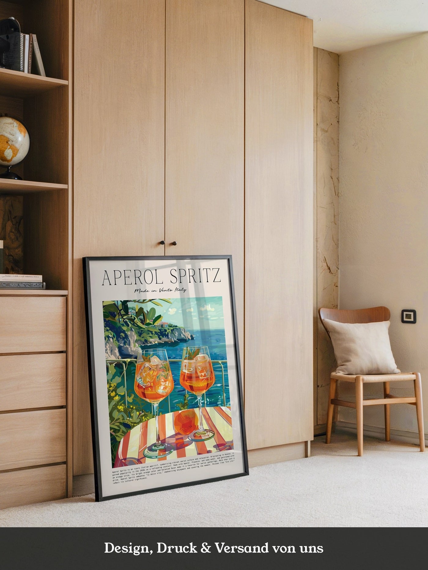 Aperol Sommerdrink Illustration Meerblick