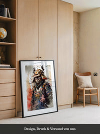 Samurai Krieger Aquarell