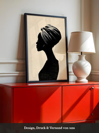 Silhouette Frau Profilansicht