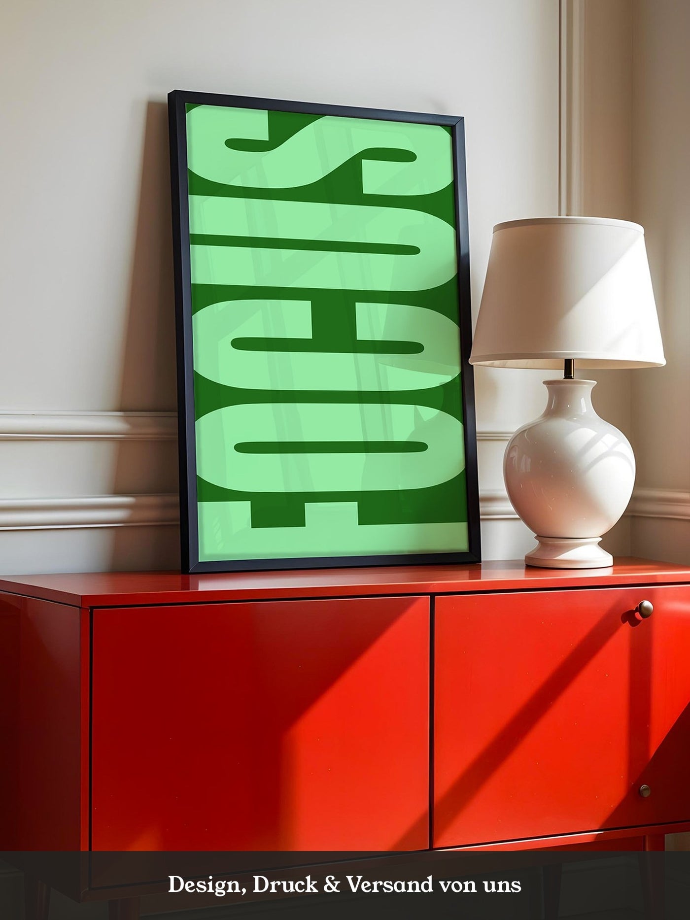Grüne Buchstaben Typografie