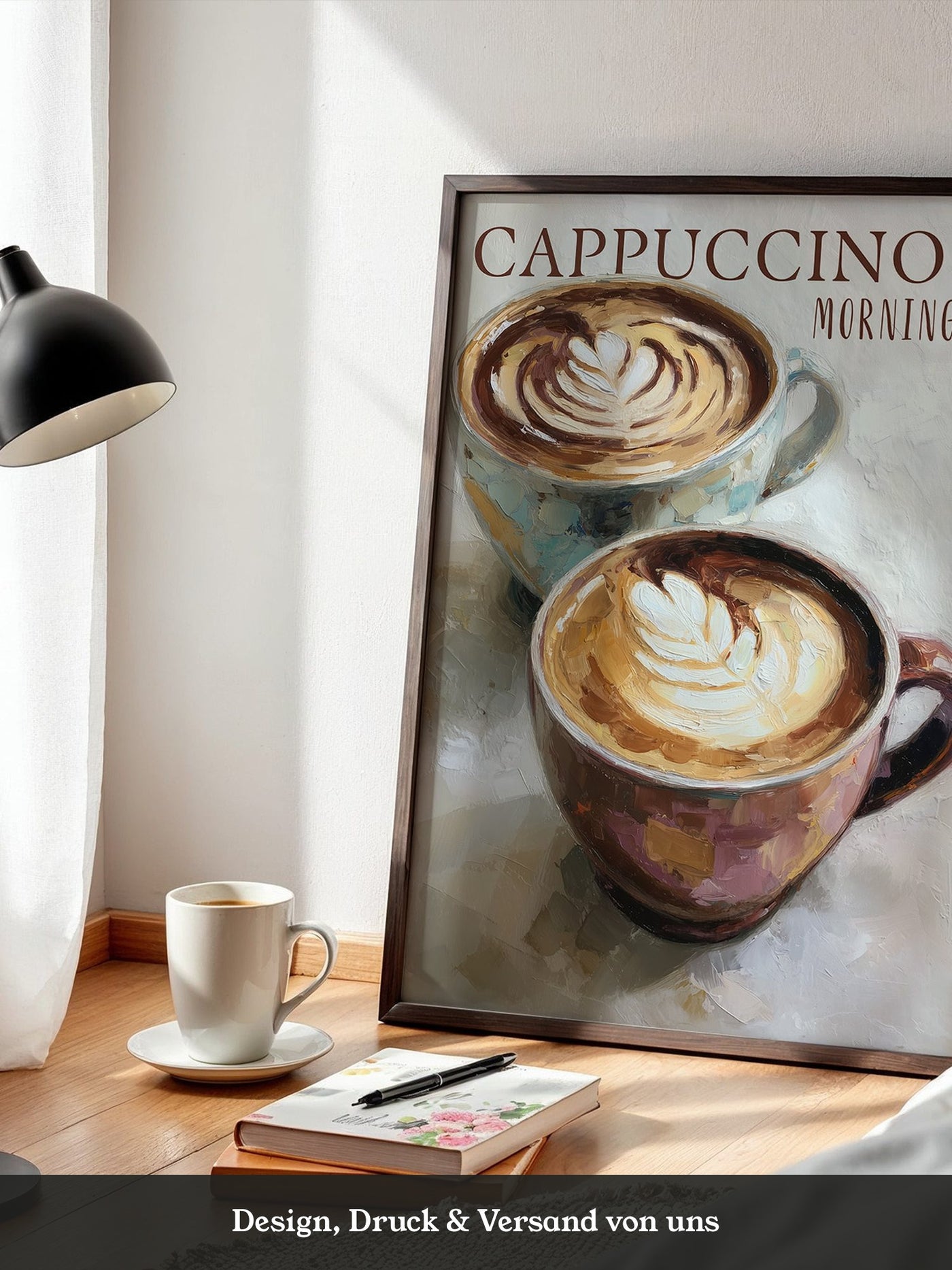 Cappuccino Malerei Pastelltöne