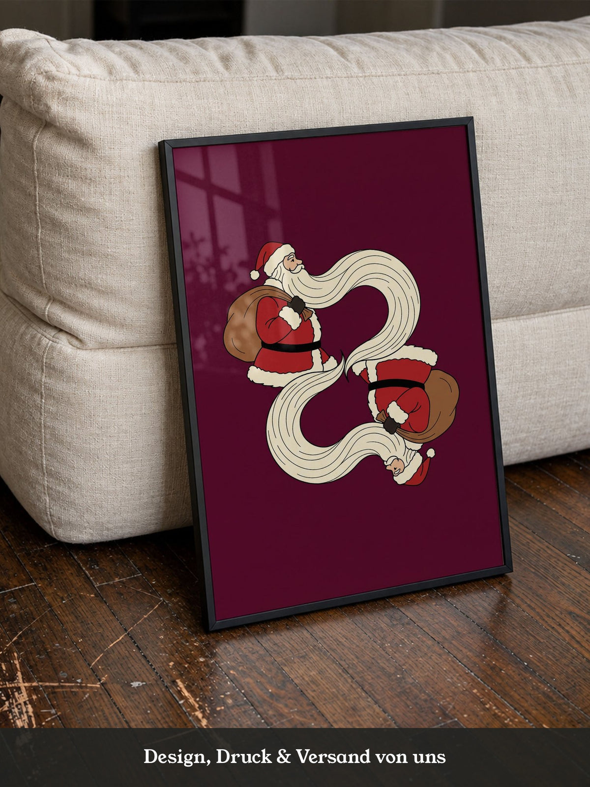 Weihnachtsmann Illustration Rot