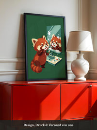 Roter Panda Zahnpastaspaß