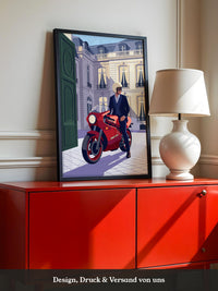 Roter Sportwagen Poster Illustration