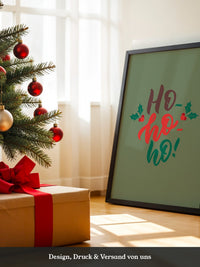 Ho Ho Ho Weihnachtsgrüße Grün