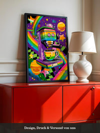 Bunte Espressomaschine Retro-Design