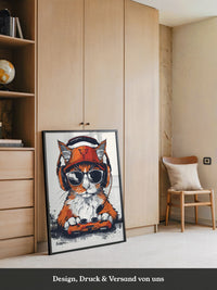 Gamer Katze mit Sonnenbrille