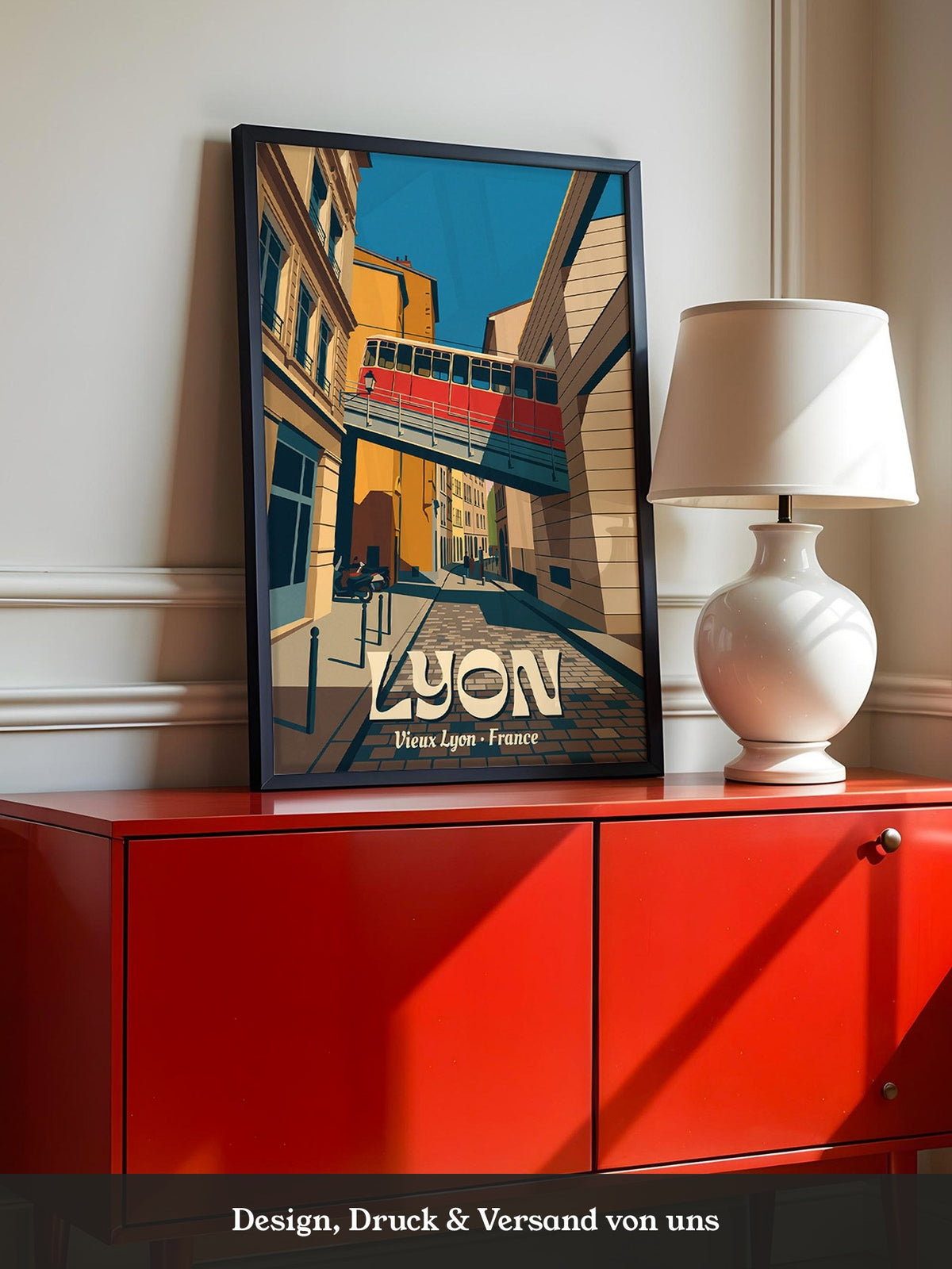 Lyon Straßenbahn Retro-Stil