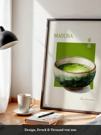 Matcha Tee Tasse Aquarellgrün