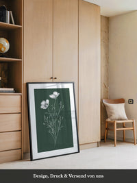Blumenstrichzeichnung auf Grün